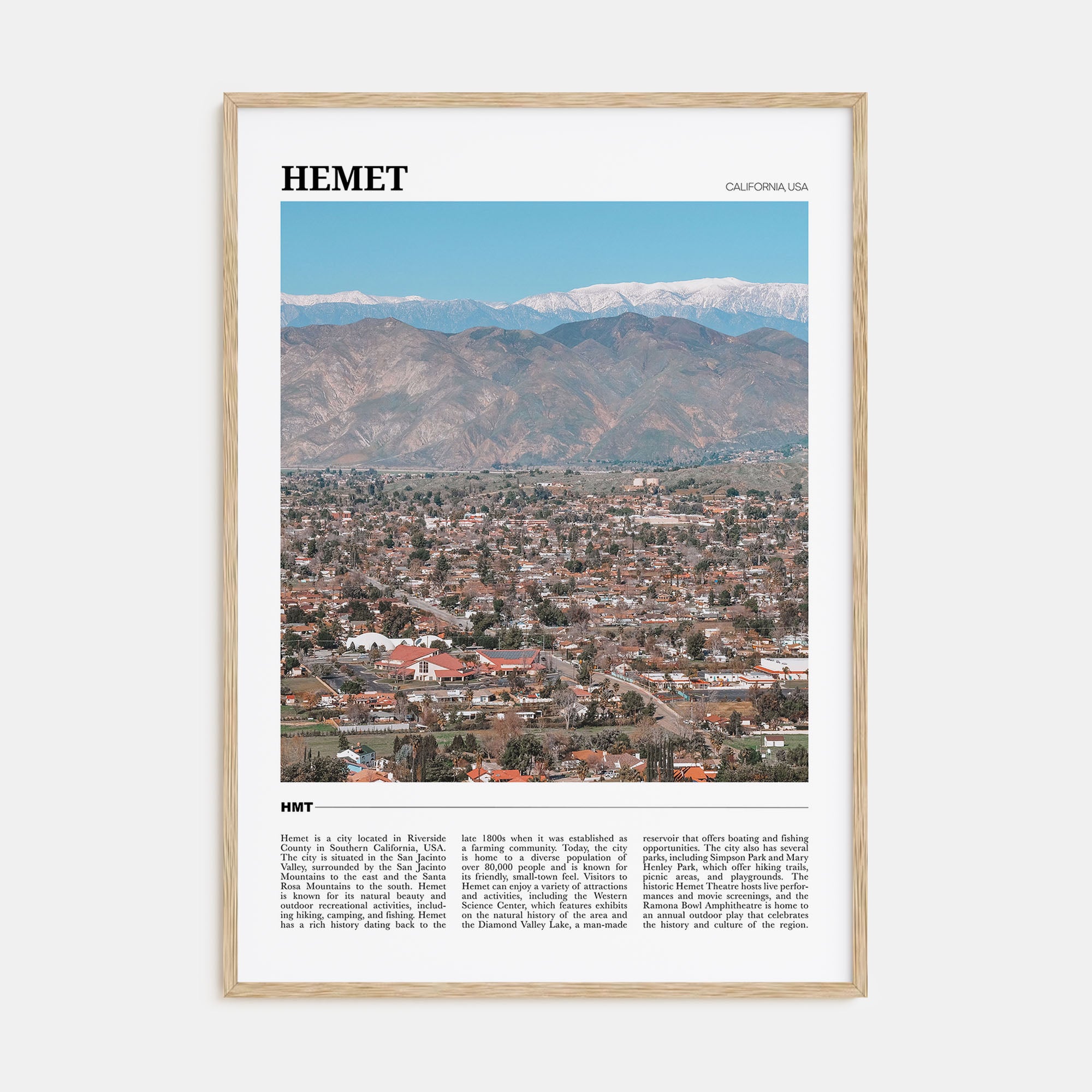 Hemet Travel Color Poster