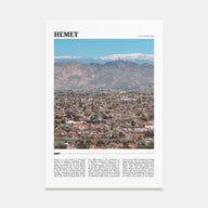 Hemet Travel Color Poster