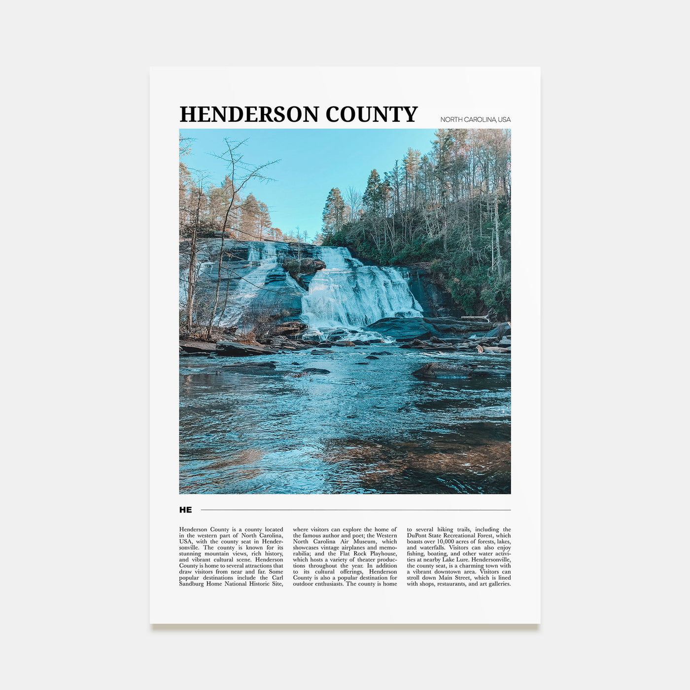 Henderson County Travel Color Poster