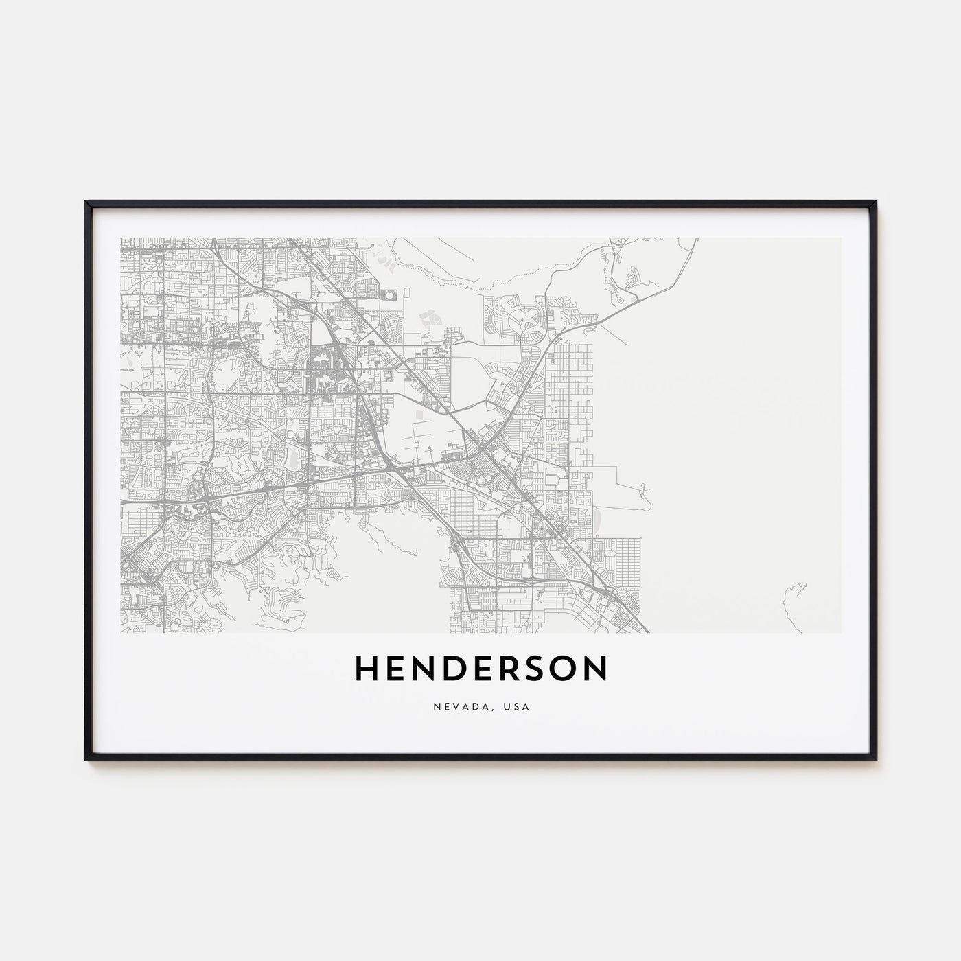 Henderson Map Landscape Poster
