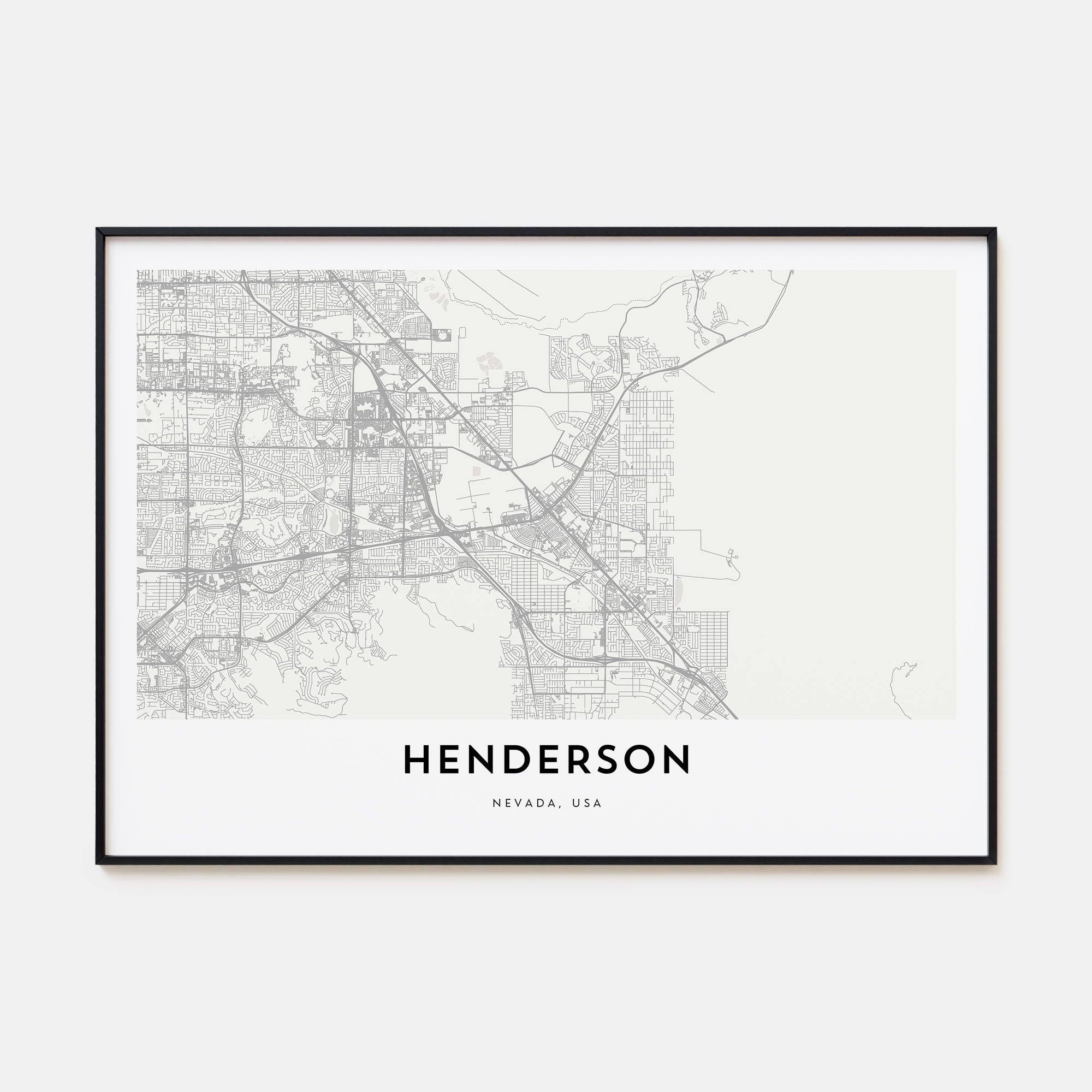 Henderson Map Landscape Poster