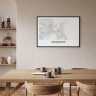 Henderson Map Landscape Poster