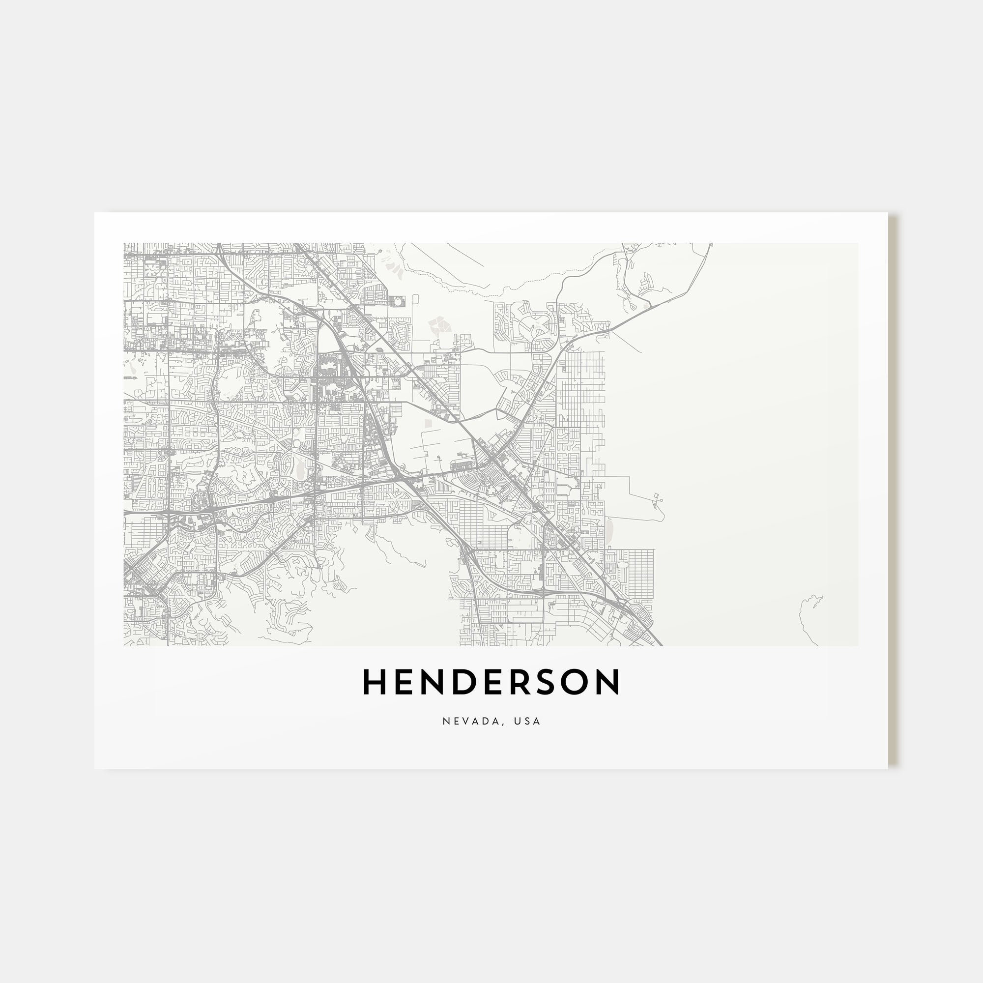 Henderson Map Landscape Poster