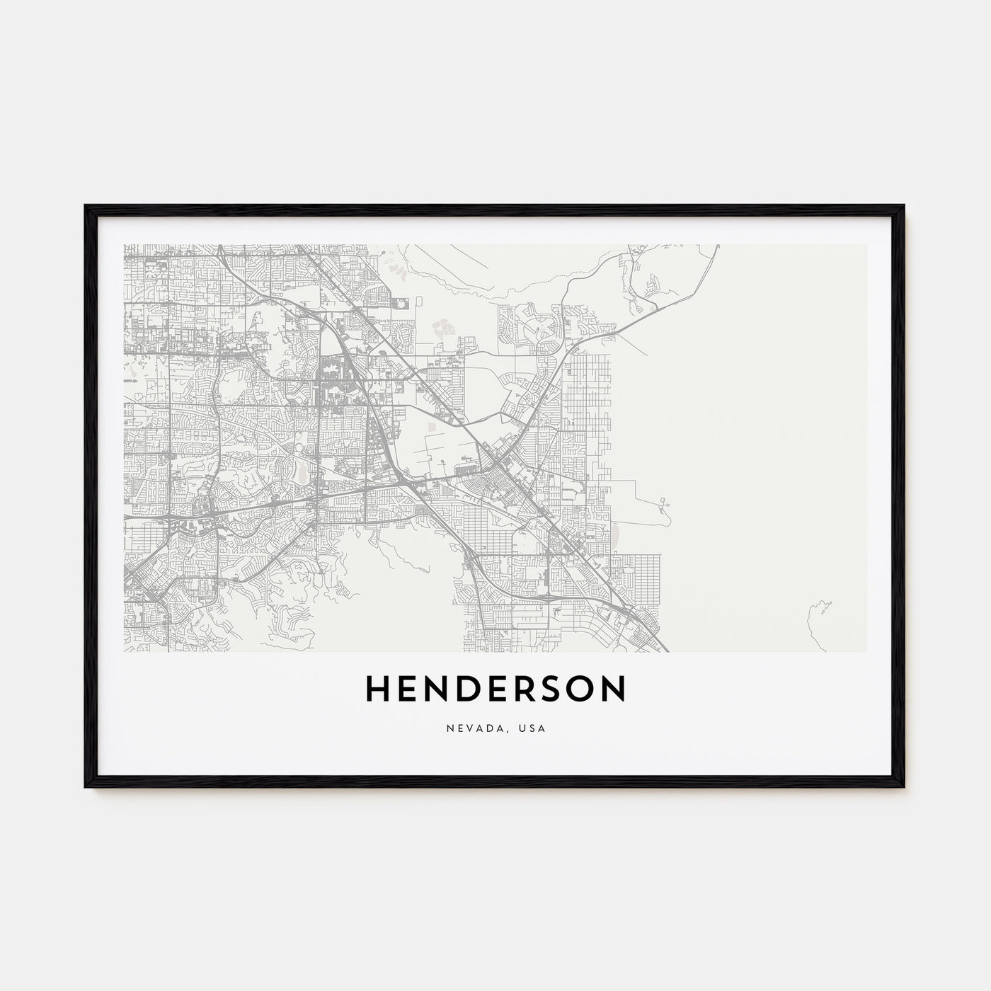 Henderson Map Landscape Poster