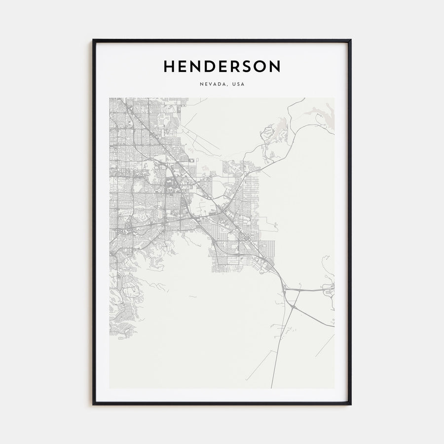 Henderson Map Portrait Poster