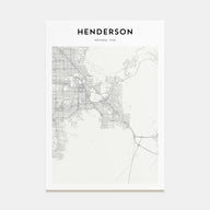 Henderson Map Portrait Poster