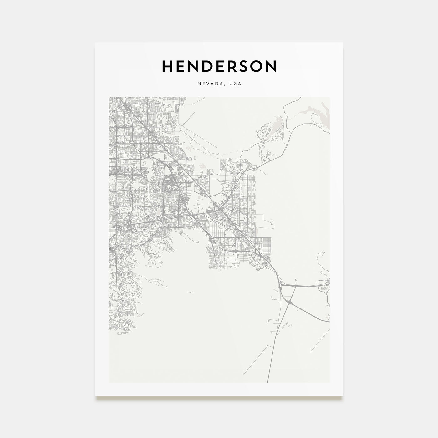 Henderson Map Portrait Poster