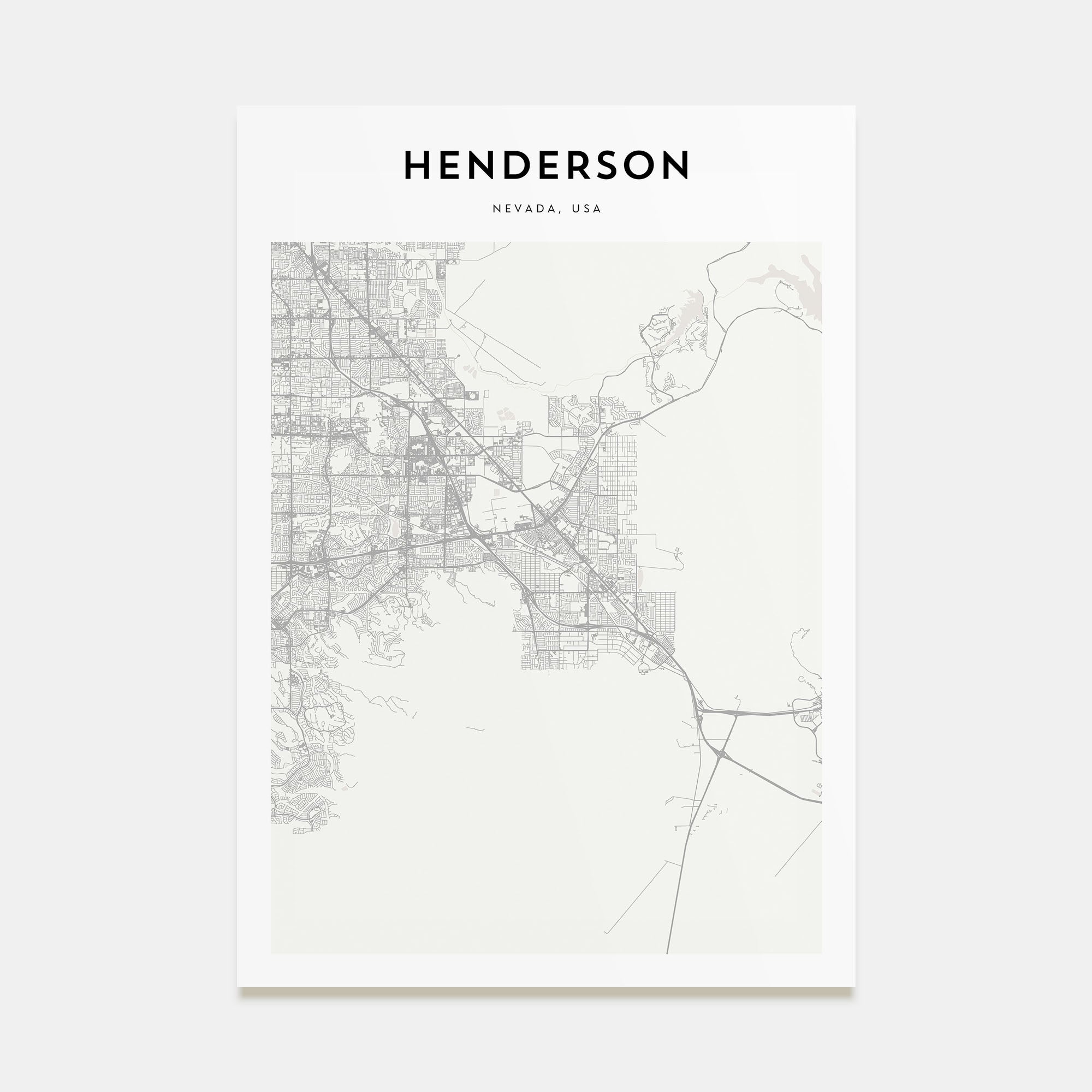 Henderson Map Portrait Poster