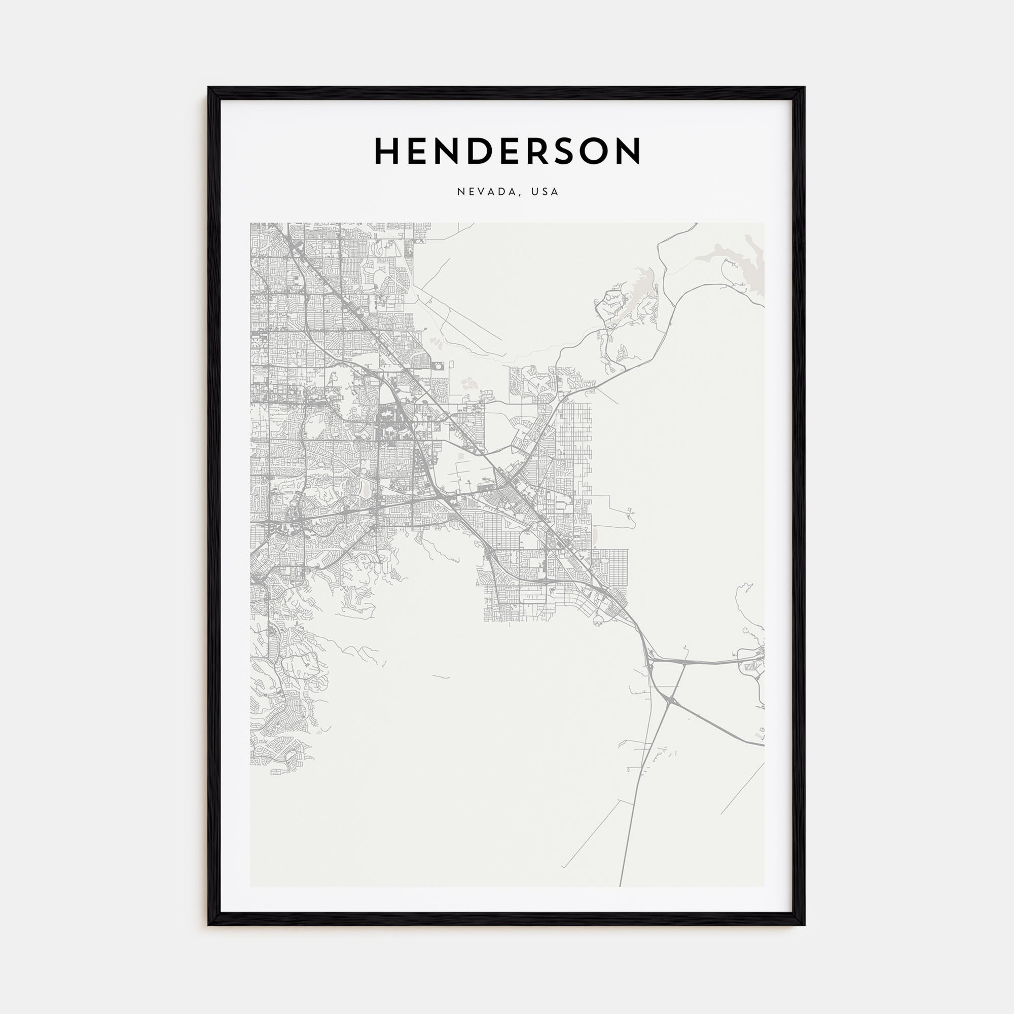 Henderson Map Portrait Poster