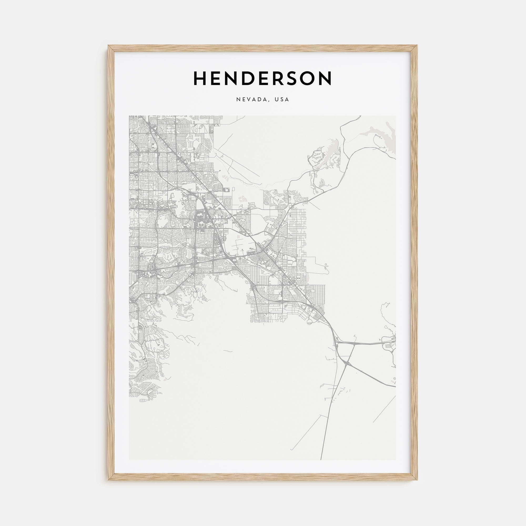Henderson Map Portrait Poster