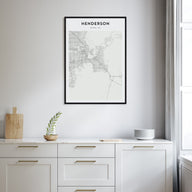 Henderson Map Portrait Poster