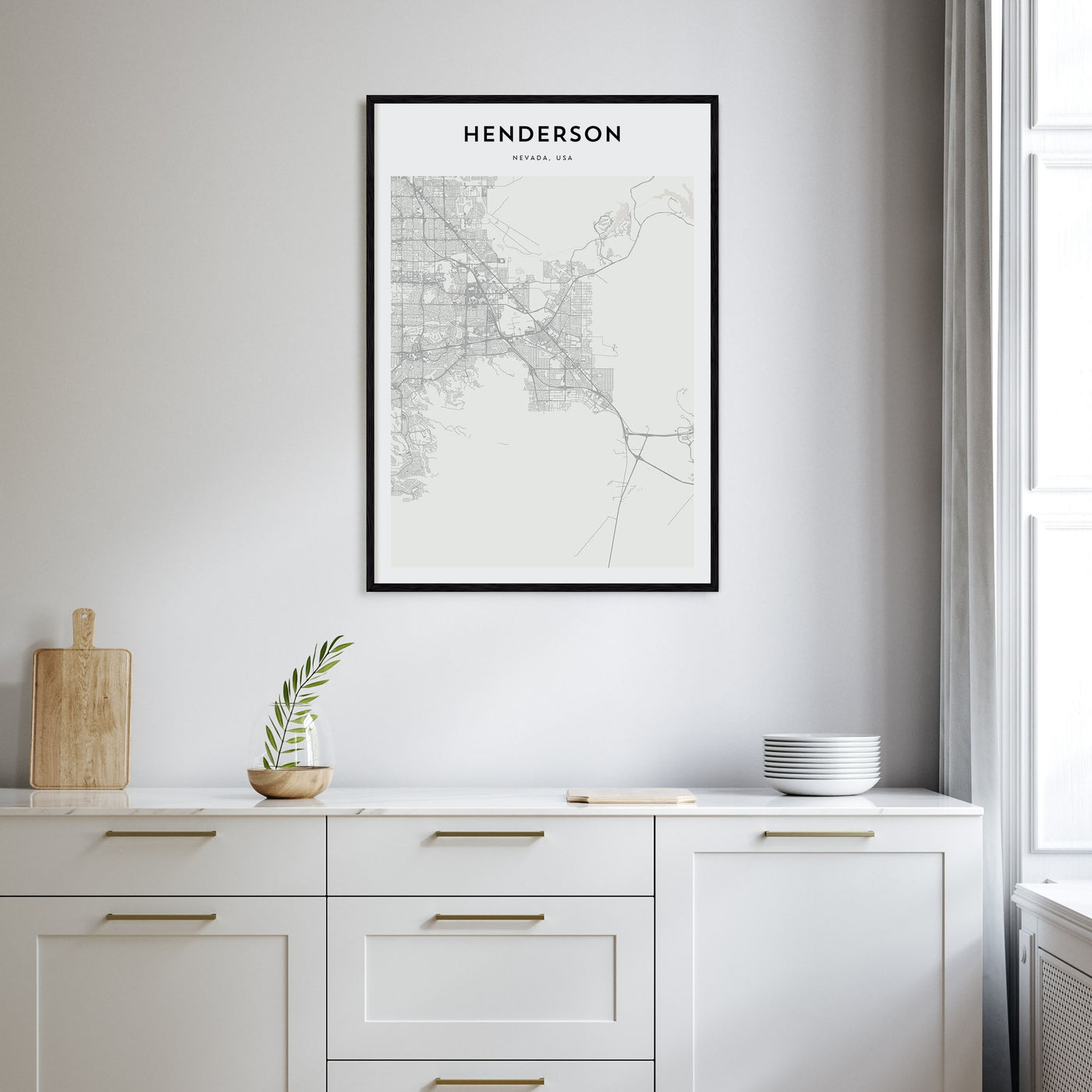 Henderson Map Portrait Poster