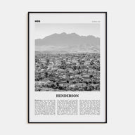 Henderson Travel B&W Poster