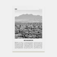 Henderson Travel B&W Poster