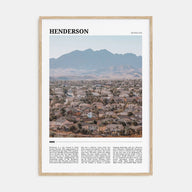 Henderson Travel Color Poster