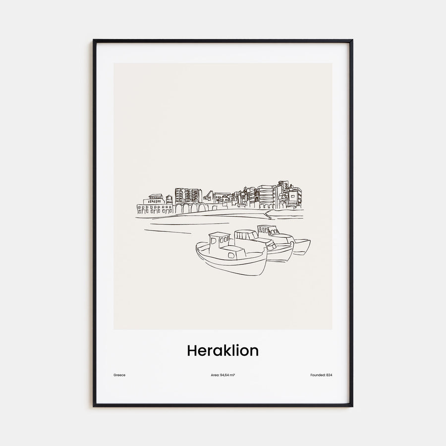 Heraklion Drawn Poster