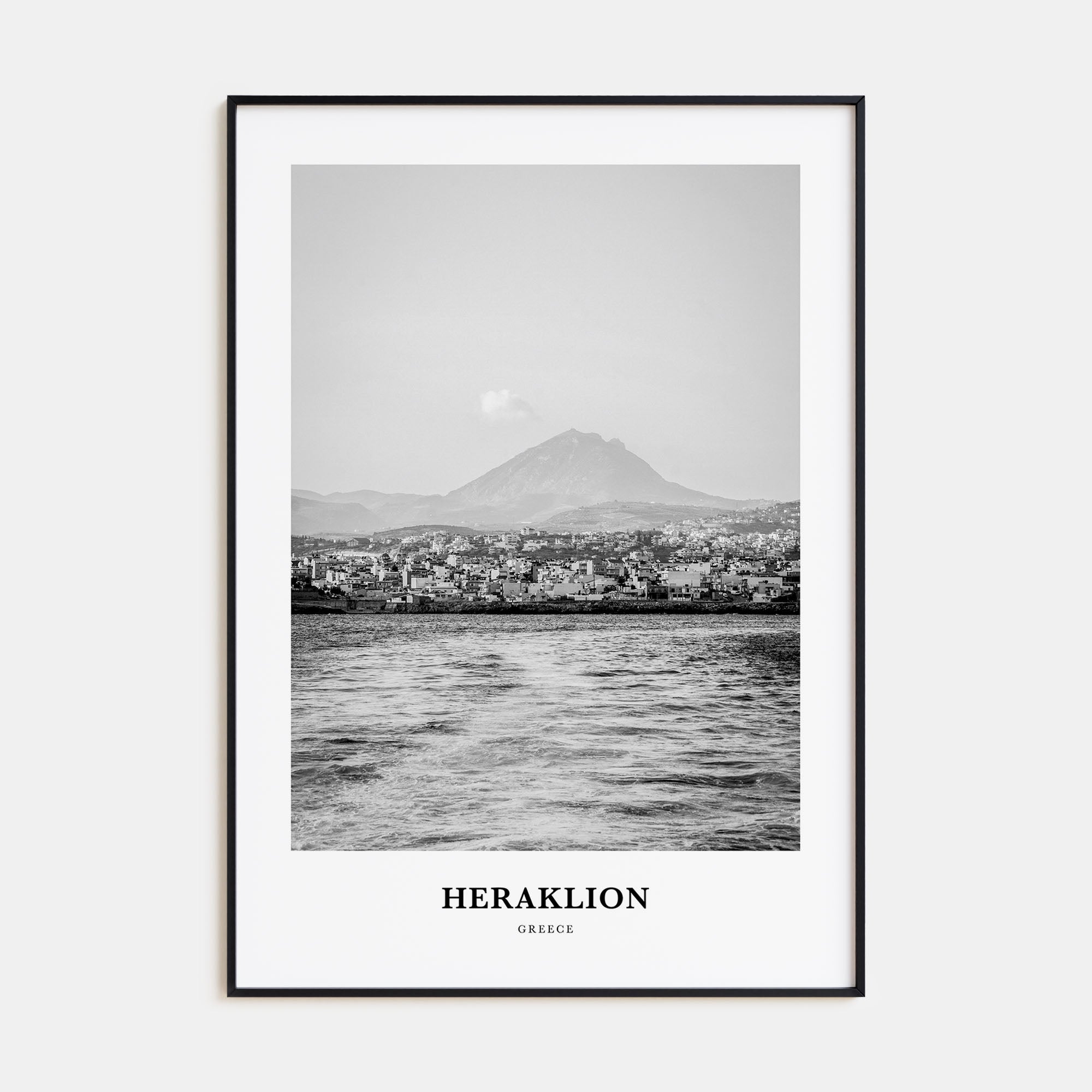 Heraklion Portrait B&W Poster