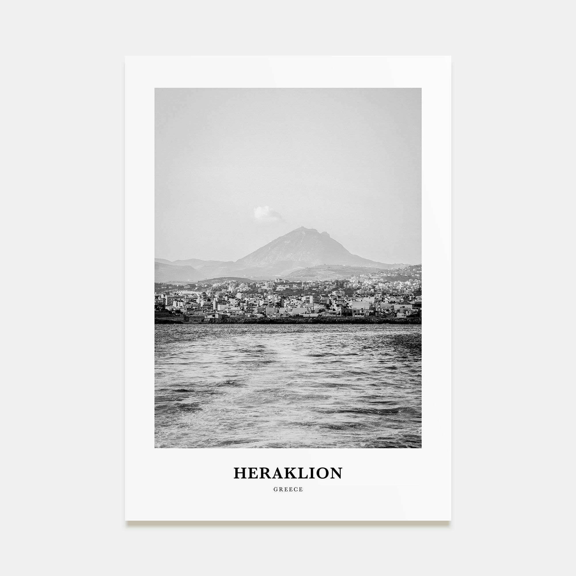 Heraklion Portrait B&W Poster
