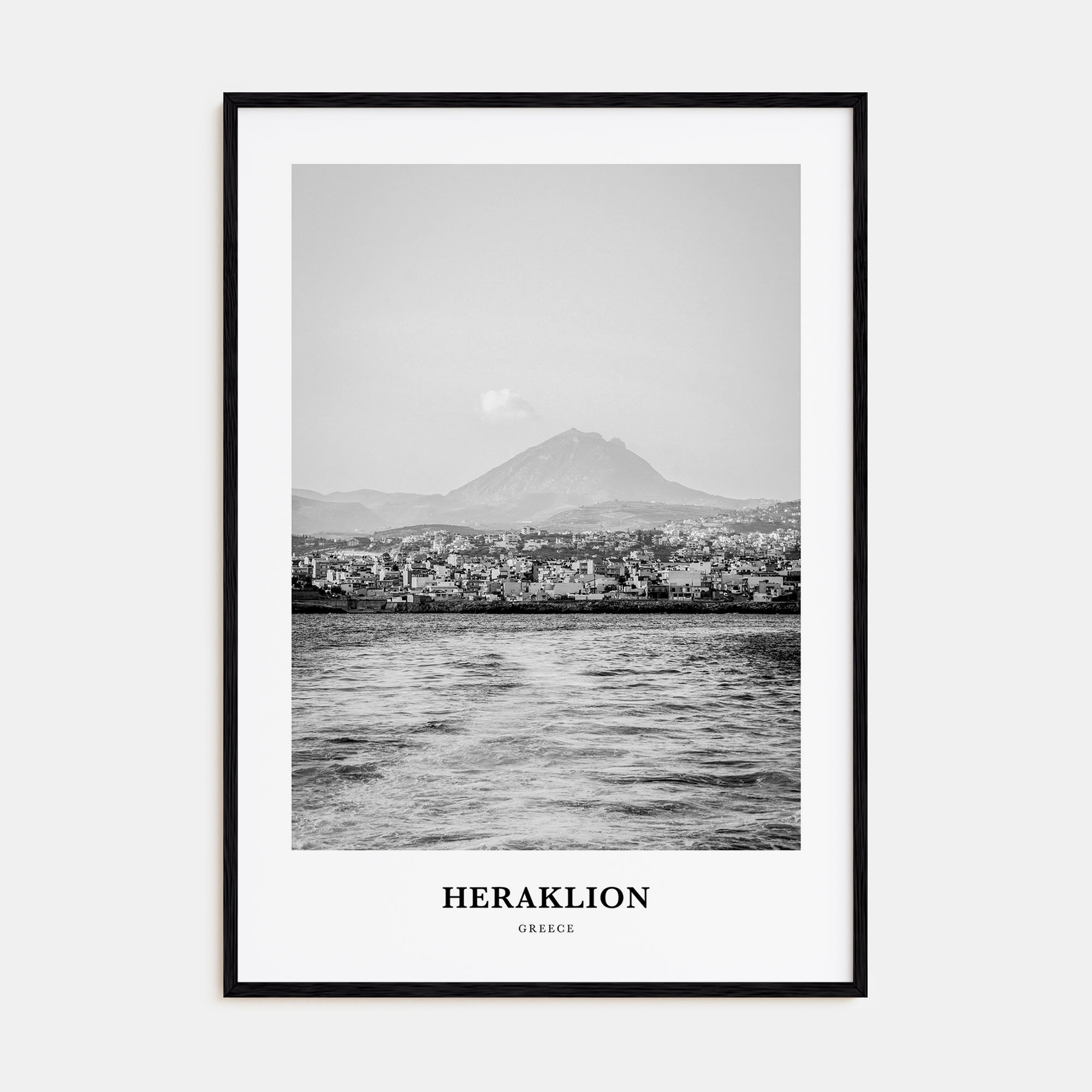 Heraklion Portrait B&W Poster