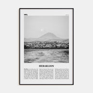 Heraklion Travel B&W Poster