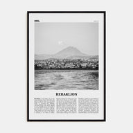 Heraklion Travel B&W Poster