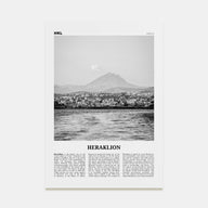 Heraklion Travel B&W Poster