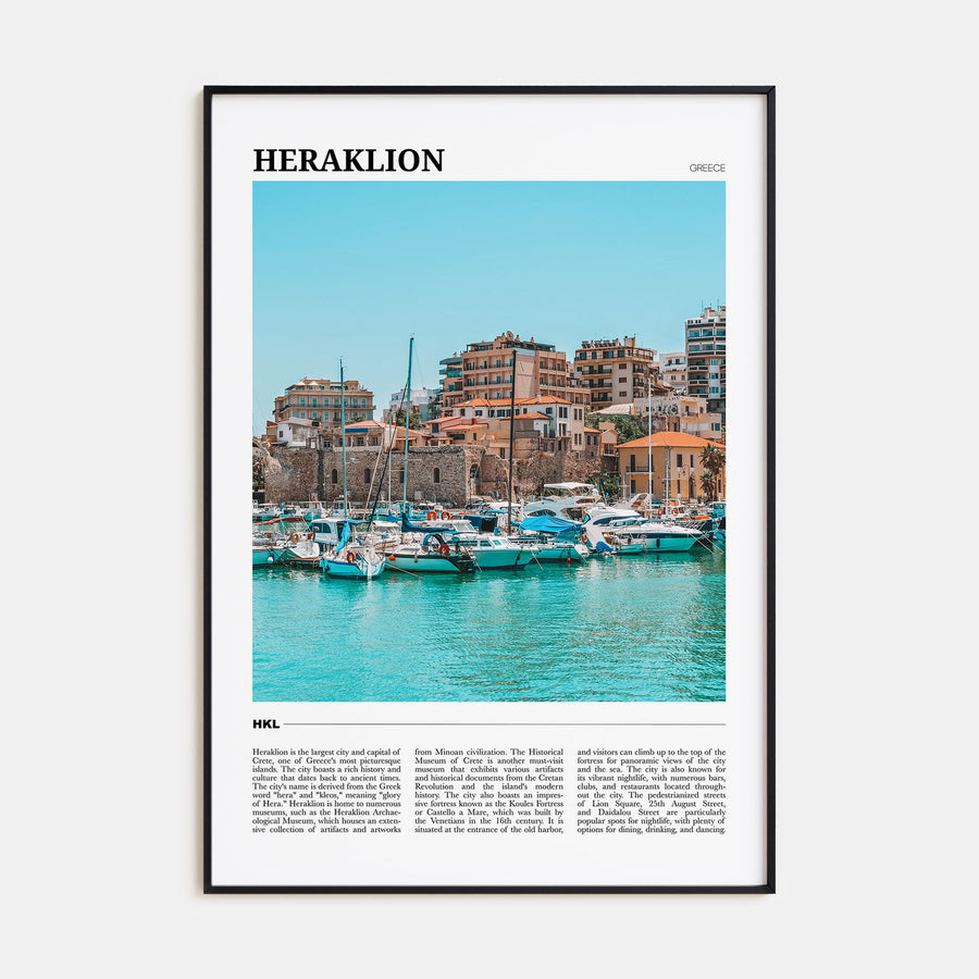 Heraklion Travel Color Poster