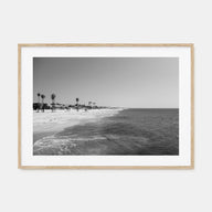 Hermosa Beach Landscape B&W Poster