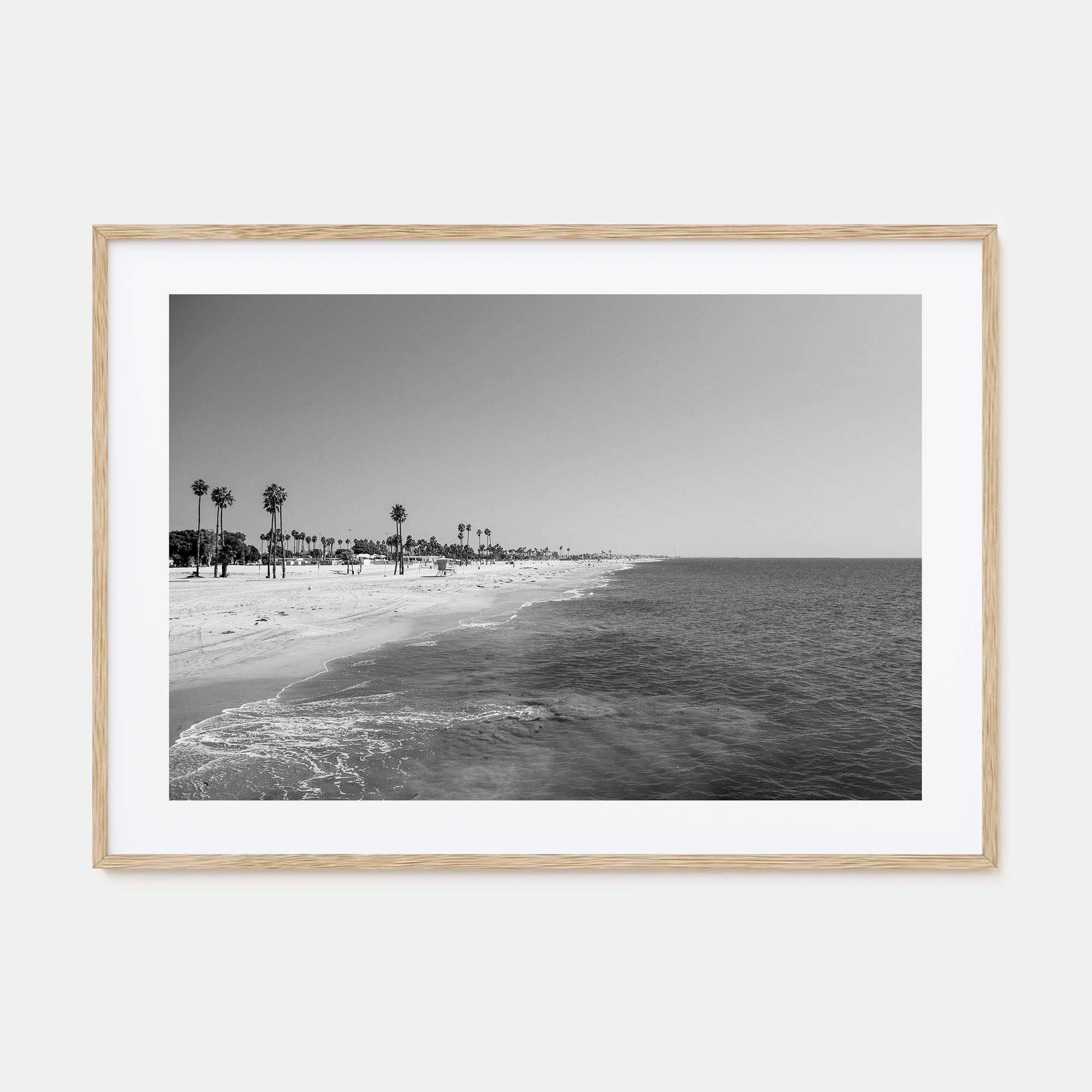 Hermosa Beach Landscape B&W Poster
