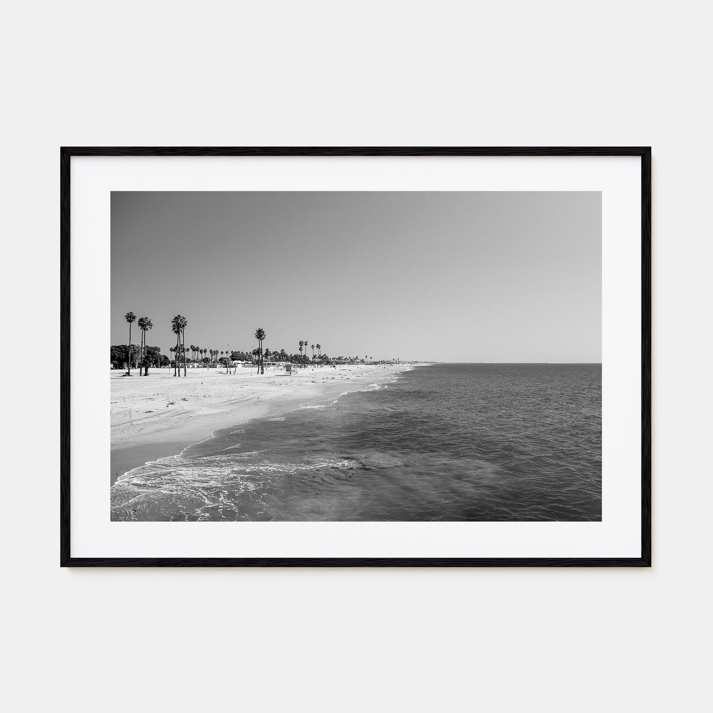 Hermosa Beach Landscape B&W Poster