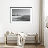 Hermosa Beach Landscape B&W Poster