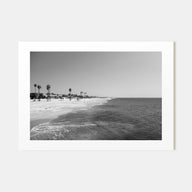 Hermosa Beach Landscape B&W Poster