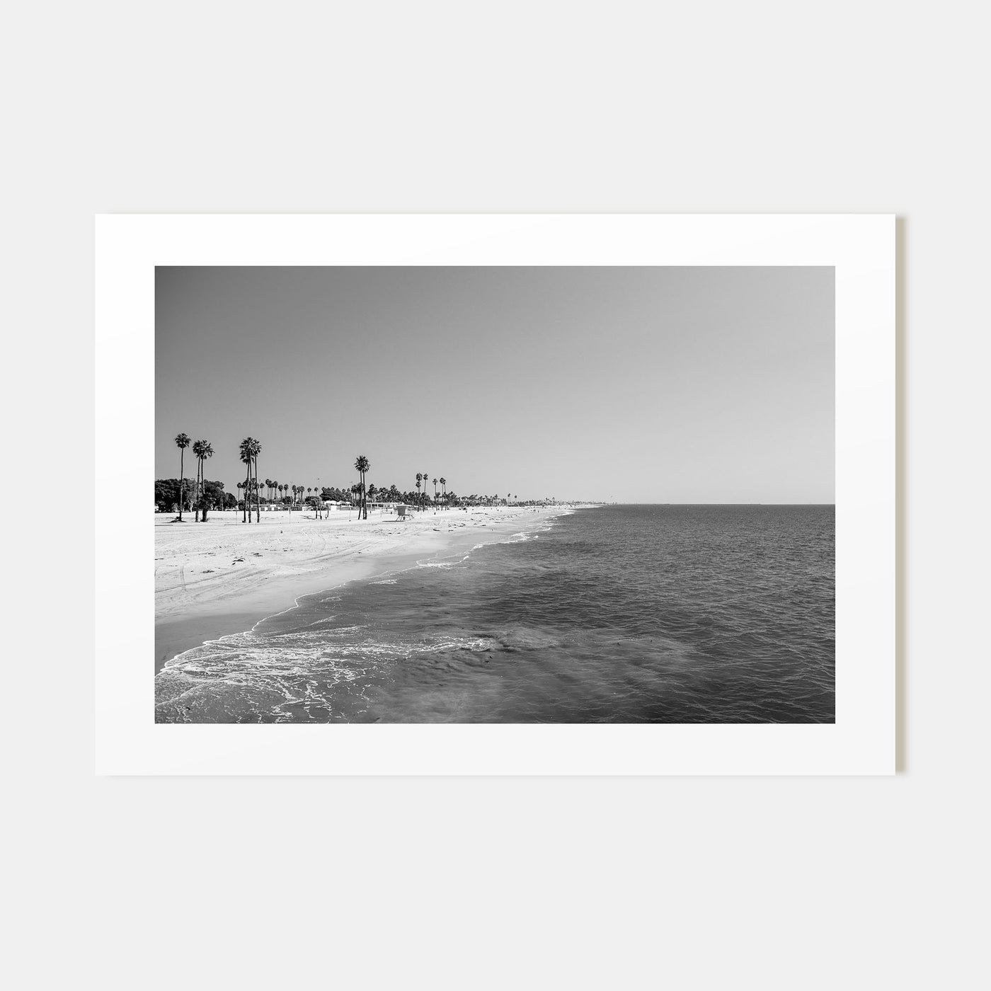 Hermosa Beach Landscape B&W Poster