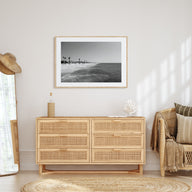 Hermosa Beach Landscape B&W Poster
