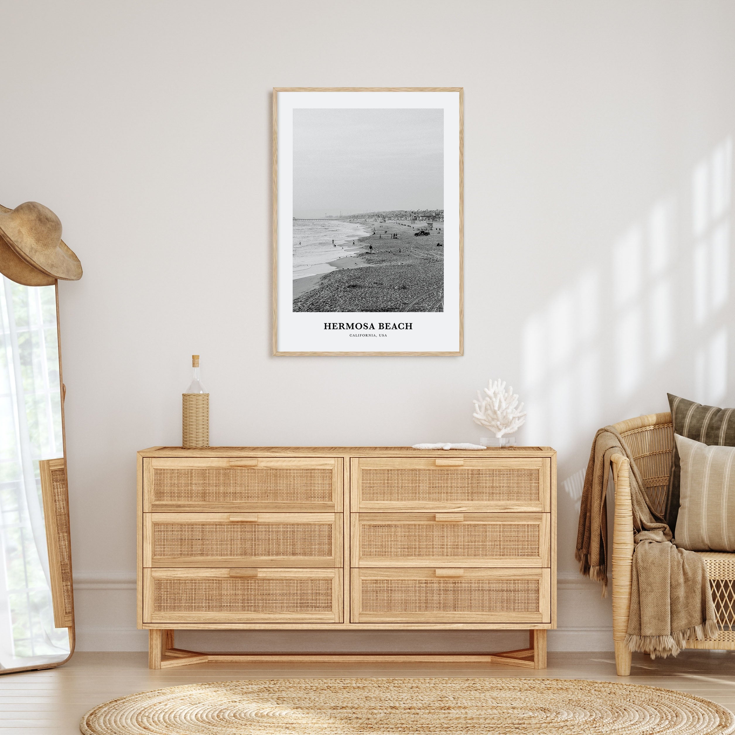 Hermosa Beach Portrait B&W No 1 Poster