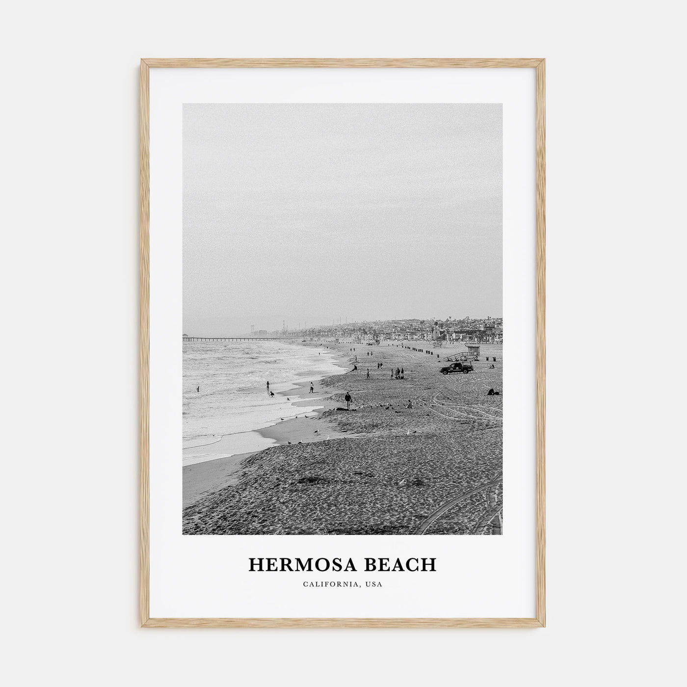 Hermosa Beach Portrait B&W No 1 Poster