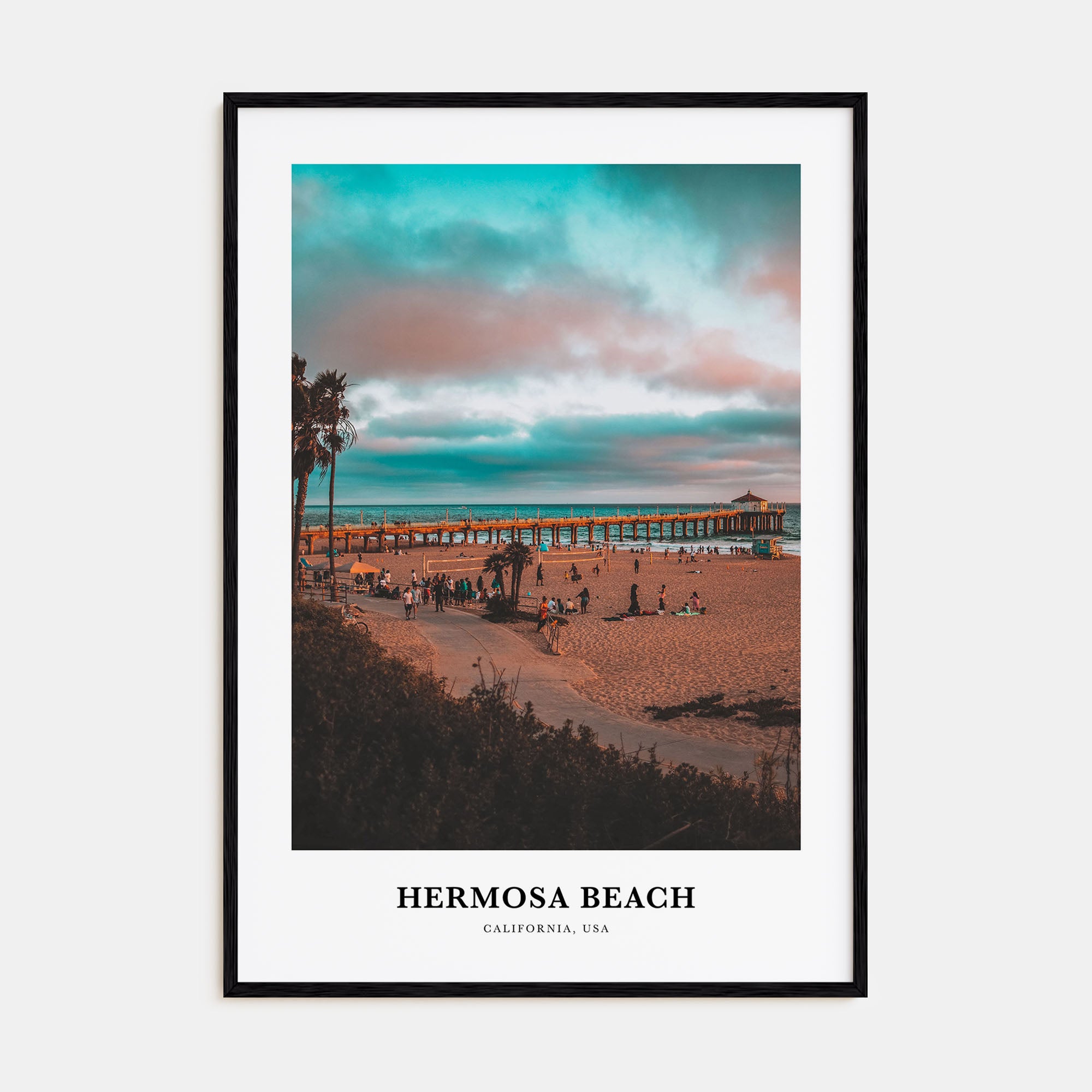 Hermosa Beach Portrait Color Poster