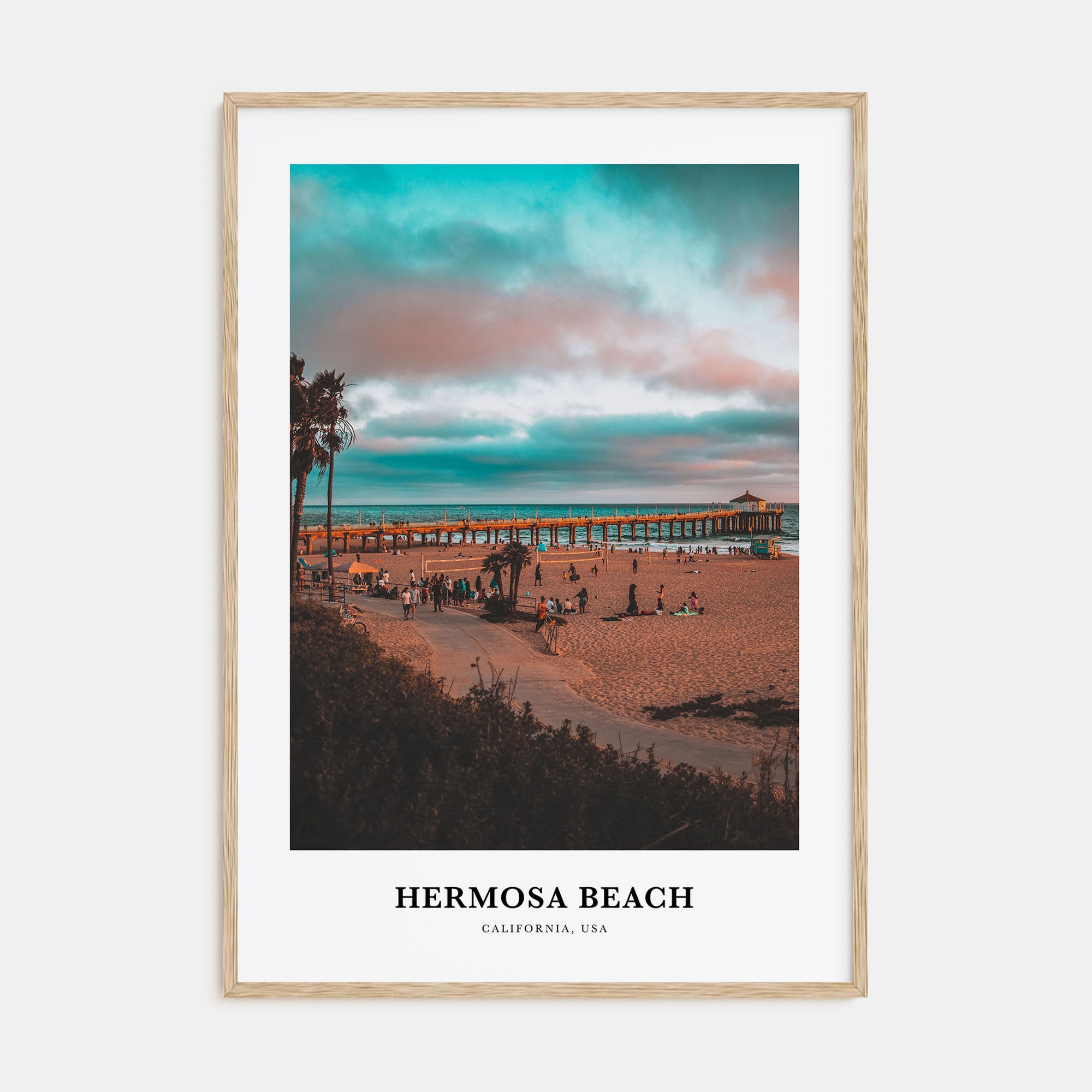 Hermosa Beach Portrait Color Poster