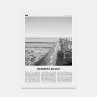 Hermosa Beach Travel B&W No 2 Poster