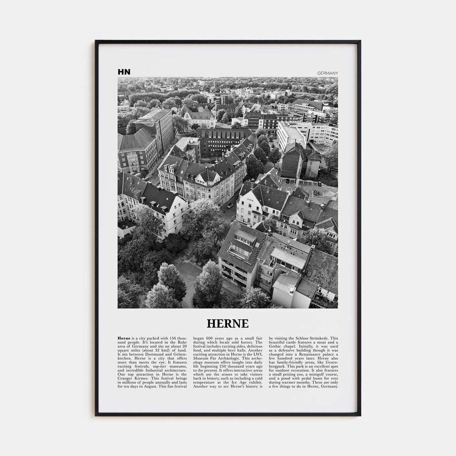 Herne Travel B&W Poster