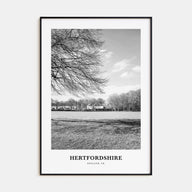 Hertfordshire Portrait B&W Poster