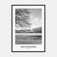 Hertfordshire Portrait B&W Poster