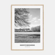 Hertfordshire Portrait B&W Poster