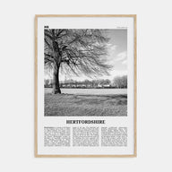 Hertfordshire Travel B&W Poster