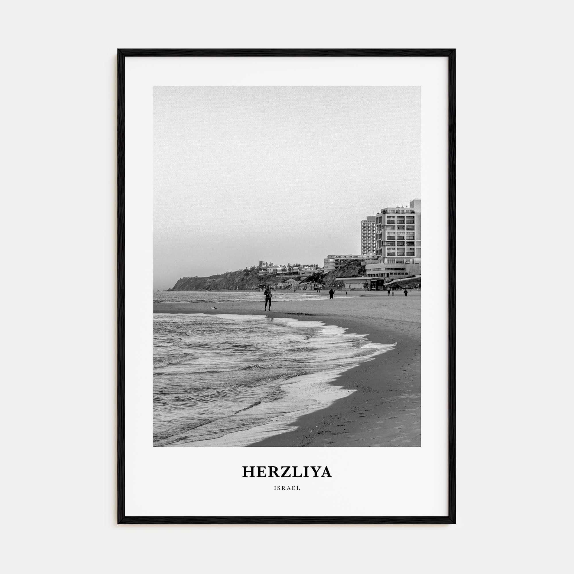 Herzliya Portrait B&W Poster