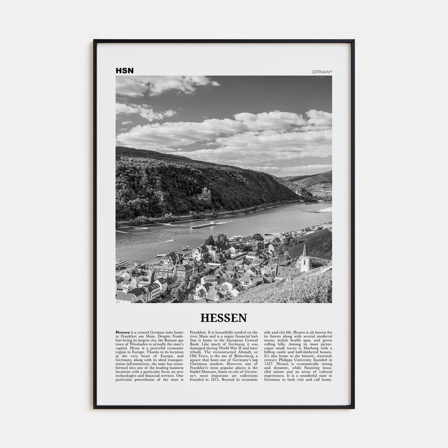 Hessen Travel B&W Poster