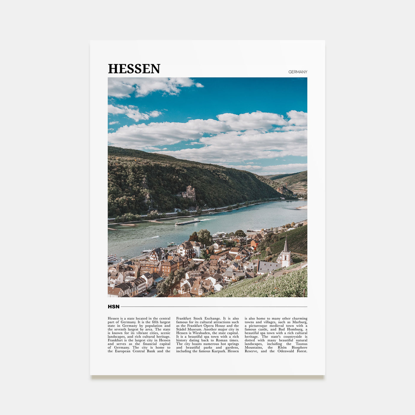 Hessen Travel Color Poster
