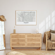 Hialeah Map Landscape Poster