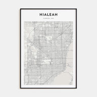 Hialeah Map Portrait Poster