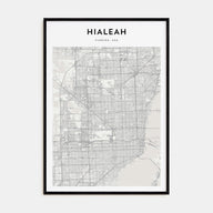 Hialeah Map Portrait Poster